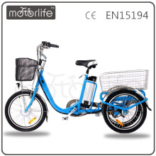 MOTORLIFE/OEM brand EN15194 36v 250w electric three wheel bike,3 wheel motorized bike